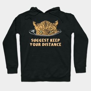 Angry Leopard Keep Your Distance Social Distancing Hoodie